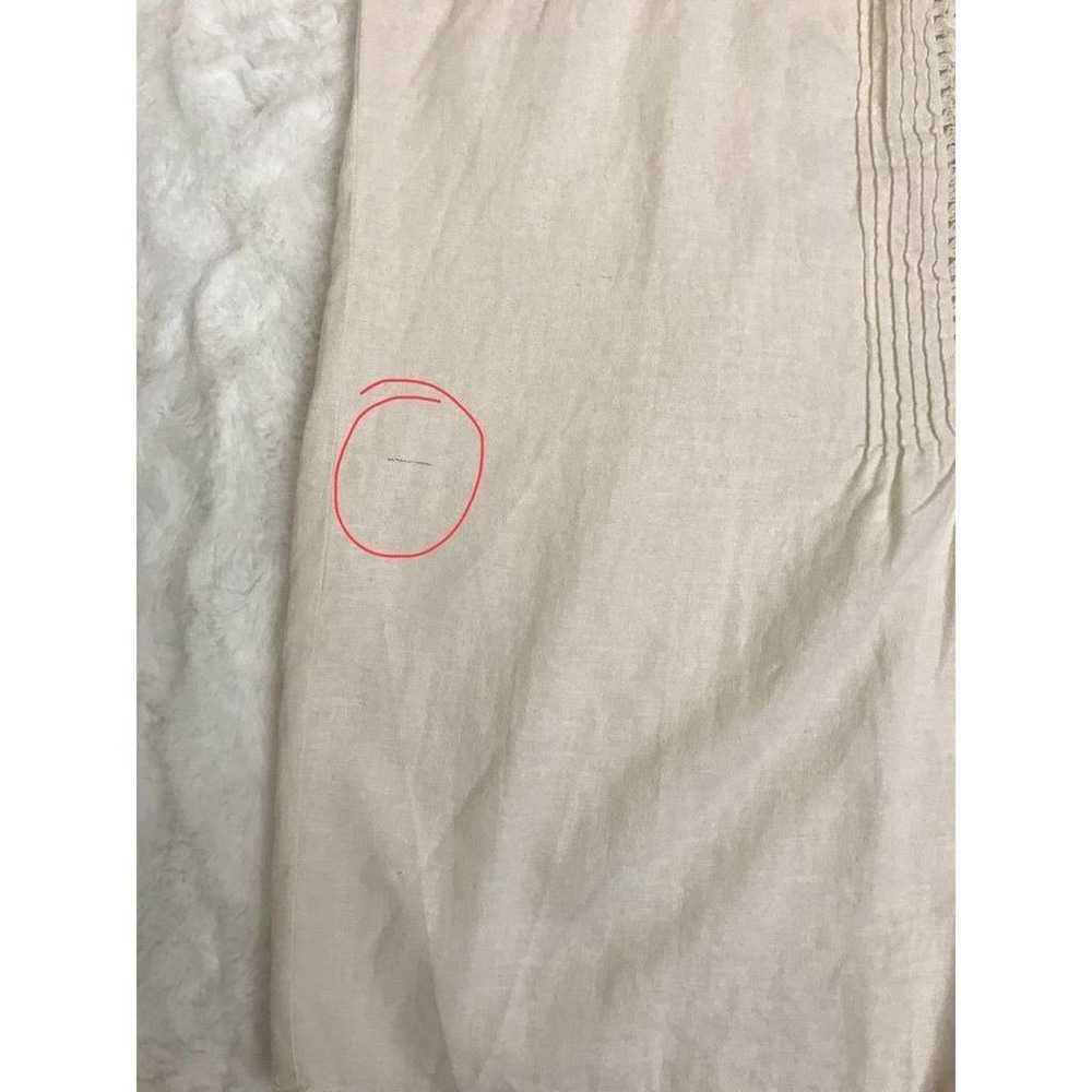 New Madewell Linen-Blend Pintuck Peasant Top XXL (FLAW-SeePhotos) - Picture 8 of 10